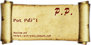 Pot Pál névjegykártya